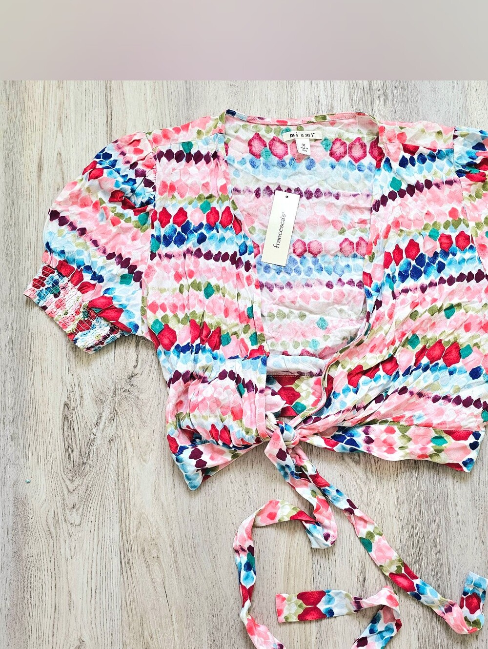 New Miami Watercolor Lightweight Front Tie Shawl